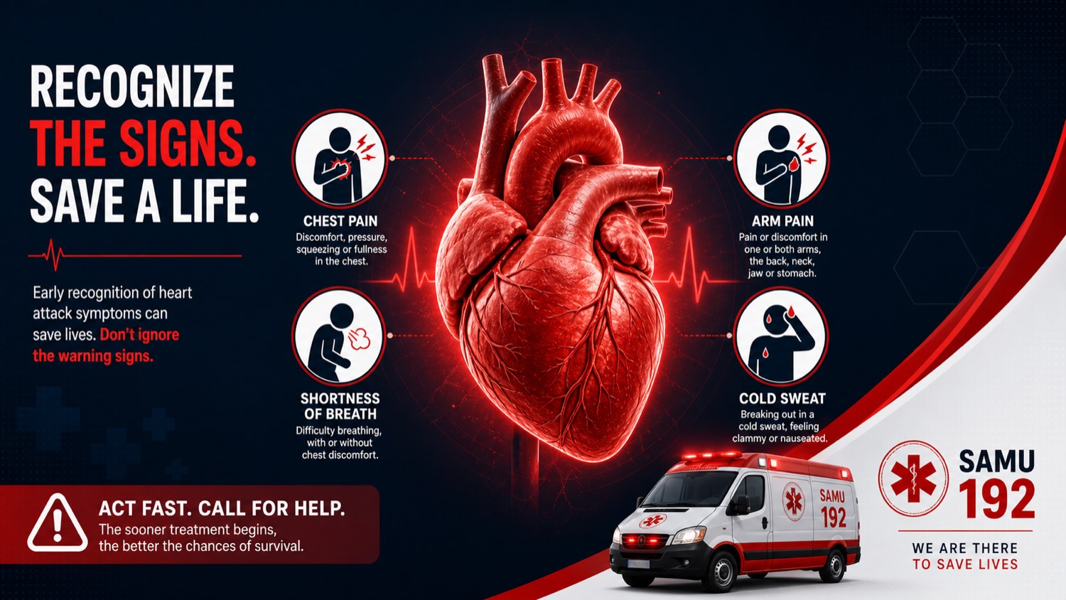 Sinais de infarto: o que o corpo avisa e como agir rápido